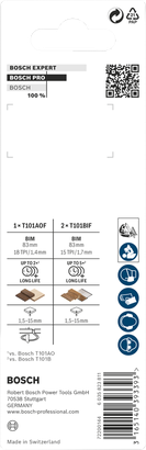 Conjunto de laminados Bosch PRO com haste T, 3 peças.